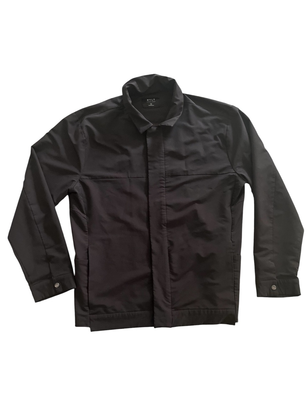 BYLT District Jacket Mens XXL Black Snap Button Softshell Performance Tech